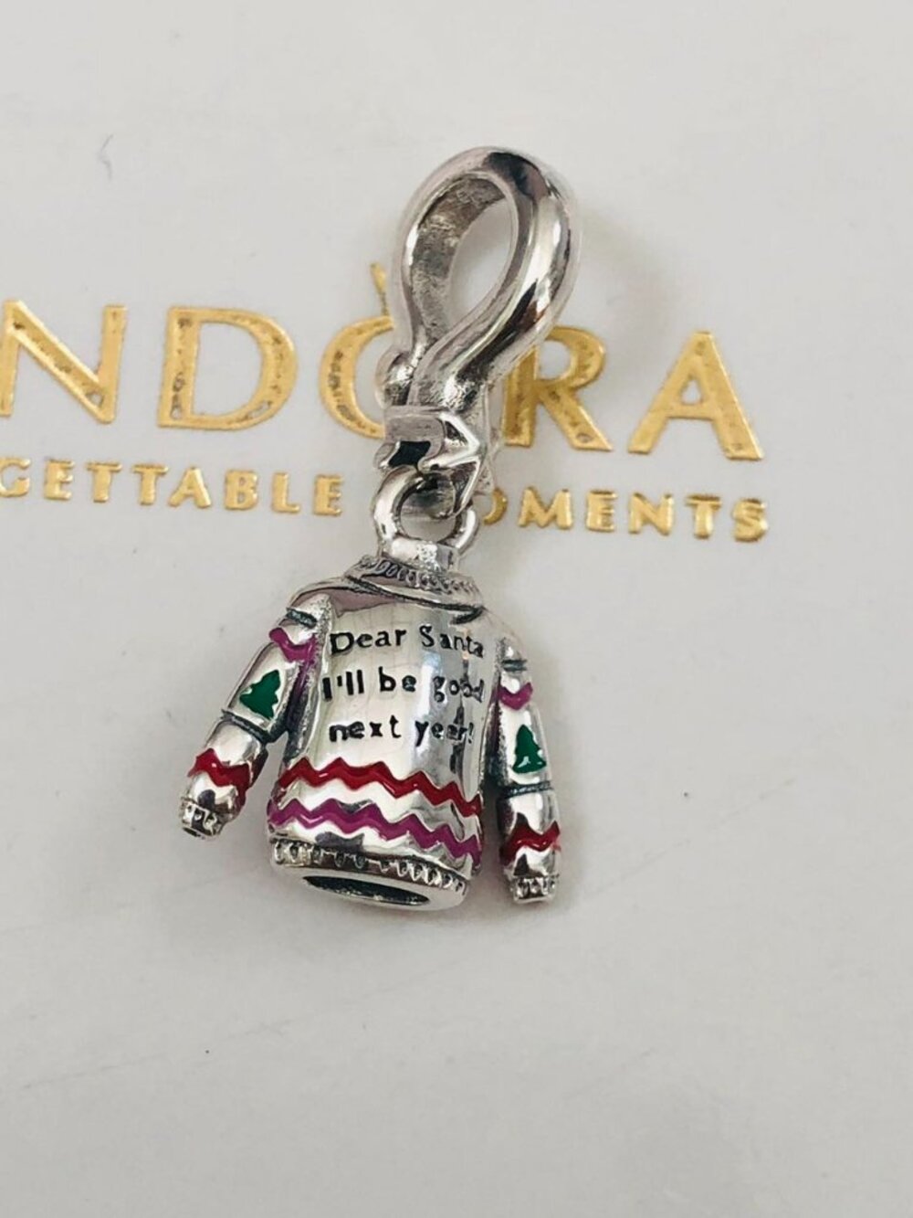 Pandora Christmas Sweater Dangle Charm - Picture 3 of 4